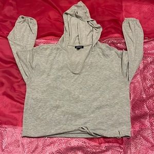Gray shirt with a hoodie from Express
